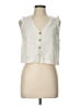 Madewell Ivory Sleeveless Button-Down Shirt Size 10 - photo 1