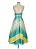 Assorted Brands Stripes Green Cocktail Dress Size S (estimated) - photo 2