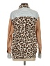 Entro 100% Polyester Animal Print Blue Long Sleeve Blouse Size S - photo 2