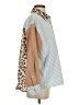 Entro 100% Polyester Animal Print Blue Long Sleeve Blouse Size S - photo 4