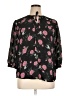 Grace 100% Polyester Floral Black 3/4 Sleeve Blouse Size XL - photo 1