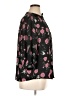 Grace 100% Polyester Floral Black 3/4 Sleeve Blouse Size XL - photo 4