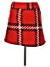 Topshop Houndstooth Red Wool Skirt Size 6 - photo 1