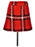 Topshop Houndstooth Red Wool Skirt Size 6 - photo 2