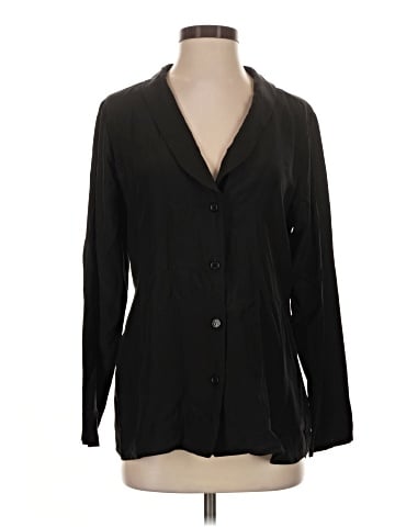 LNA Long Sleeve Silk Top (view 1)