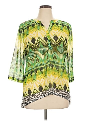 Onque Casuals 3/4 Sleeve Blouse (view 1)