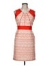 Antonio Melani 100% Polyester Graphic Orange Cocktail Dress Size 6 - photo 1