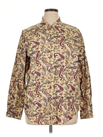 Elisabeth by Liz Claiborne Long Sleeve Button-Down Shirt (view 1)