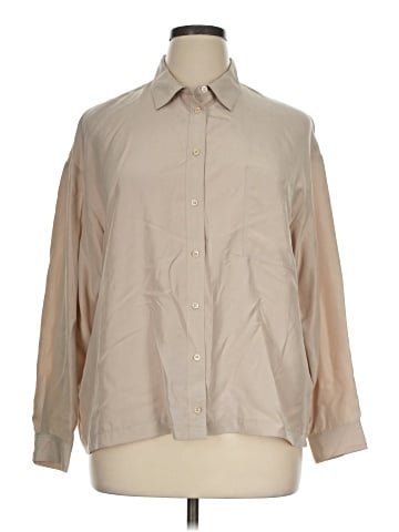 Poetry Long Sleeve Silk Top (view 1)