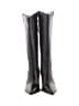 MNG 100% Polyurethane Solid Black Boots Size EU 39 - photo 2