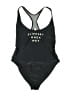 Milly Graphic Black One Piece Swimsuit Size L - photo 1