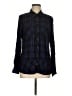 CAbi 100% Rayon Plaid Black Long Sleeve Button-Down Shirt Size M - photo 1