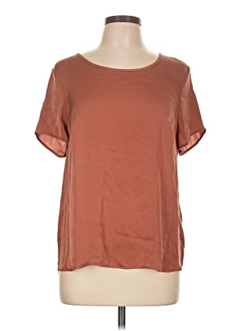 Quince Short Sleeve Silk Top (view 1)