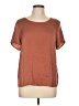 Quince Brown Short Sleeve Silk Top Size L - photo 1