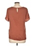 Quince Brown Short Sleeve Silk Top Size L - photo 2