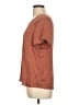 Quince Brown Short Sleeve Silk Top Size L - photo 5