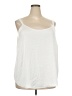 Bar III 100% Polyester White Tank Top Size 2X - photo 1