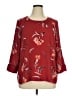 Daniel Rainn 100% Polyester Burgundy 3/4 Sleeve Blouse Size XL - photo 1