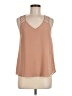 Naked Zebra 100% Polyester Solid Tan Sleeveless Blouse Size M - photo 1
