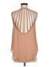 Naked Zebra 100% Polyester Solid Tan Sleeveless Blouse Size M - photo 2
