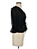 Topshop 100% Polyester Black 3/4 Sleeve Blouse Size 2 - photo 4