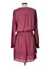 Evereve 100% Polyester Solid Pink Burgundy Casual Dress Size L - photo 2