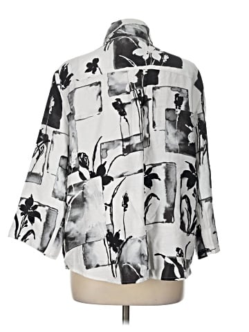 Alfred Dunner 3/4 Sleeve Button-Down Shirt (view 2)