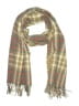 J.Crew 100% Acrylic Plaid Tan Scarf One size - photo 1
