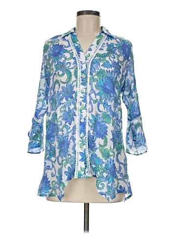 Ruby Rd. 3/4 Sleeve Button-Down Shirt (view 1)