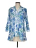 Ruby Rd. Paisley Blue 3/4 Sleeve Button-Down Shirt Size M (petite) - photo 1