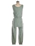 Listicle Solid Green Jumpsuit Size S - photo 2