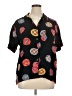 Chico's Design 100% Polyester Paisley Black Short Sleeve Blouse Size XL (3) - photo 1