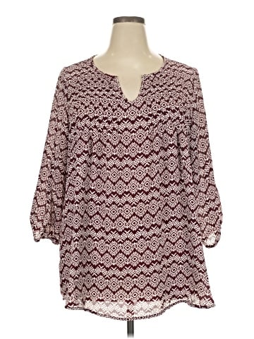 Free 2 luv 3/4 Sleeve Blouse (view 1)