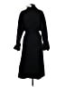 Zara 100% Viscose Solid Black Coat Size M - photo 2