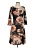 En Focus Studio Floral Brown Cocktail Dress Size 4 - photo 1