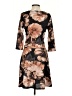 En Focus Studio Floral Brown Cocktail Dress Size 4 - photo 2