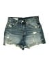 Zara Blue Denim Shorts Size 8 - photo 1