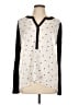 Kensie 100% Polyester Ivory Long Sleeve Blouse Size L - photo 1