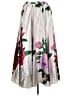 Ashley Stewart 100% Polyester Floral Silver Casual Skirt Size 3X Plus - photo 2