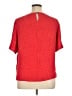 Valerie Stevens 100% Silk Red Short Sleeve Top Size 14W - photo 2