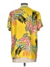 Van Heusen 100% Polyester Tropical Yellow Short Sleeve Blouse Size L - photo 2