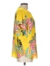 Van Heusen 100% Polyester Tropical Yellow Short Sleeve Blouse Size L - photo 4