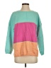 Unbranded 100% Acrylic Color Block Teal Sweatshirt Size S - photo 1