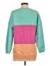 Unbranded 100% Acrylic Color Block Teal Sweatshirt Size S - photo 2