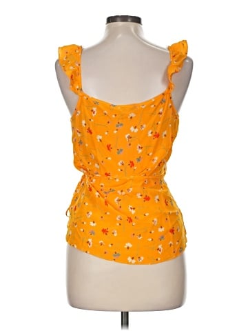 Madewell Silk Wrap Cami Top in Painted Carnations (view 2)