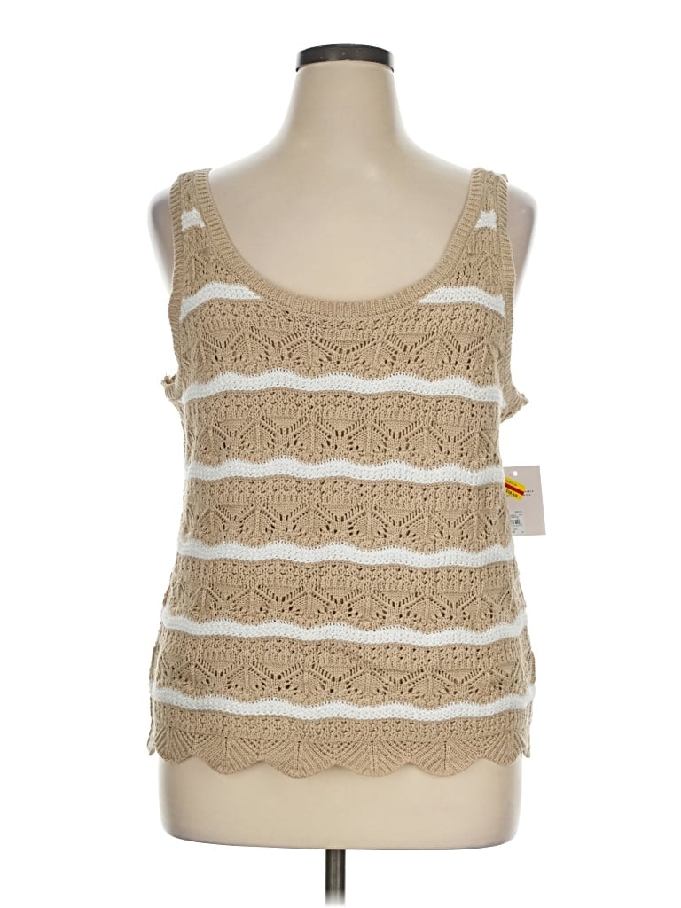 Lc Lauren Conrad Sweater Vest In Tan