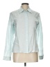Harold's Color Block Teal Long Sleeve Blouse Size 10 - photo 1