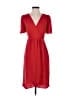 Lela Rose Solid Red Cocktail Dress Size M - photo 1