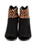 Nine West Animal Print Black Ankle Boots Size 8 - photo 2