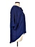 MONORENO 100% Rayon Blue 3/4 Sleeve Blouse Size L - photo 4